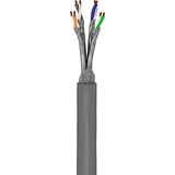 goobay Câble réseau RJ-45 S/FTP Cat.6a Gris, 100 mètres, sans fiche