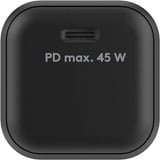 goobay Chargeur rapide USB-C PD GaN Nano (45 W) Noir, 1x USB-C, Power Delivery 3.0