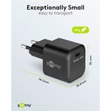 goobay Chargeur rapide USB-C PD GaN Nano (45 W) Noir, 1x USB-C, Power Delivery 3.0