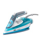Braun TexStyle 5 SI 5006 BL Fer à repasser à sec ou à vapeur Semelle en céramique 2600 W Bleu, Gris, Blanc, Fer à vapeur Bleu/Blanc, Fer à repasser à sec ou à vapeur, Semelle en céramique, 2 m, 180 g/min, Bleu, Gris, Blanc, 50 g/min