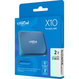 Crucial X10 Portable 2 TB SSD externe Bleu