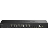 D-Link DGS-1530-28/E commutateur réseau Géré L2 Gigabit Ethernet (10/100/1000) Noir, Switch Noir, Géré, L2, Gigabit Ethernet (10/100/1000), Full duplex, Grille de montage