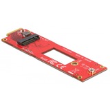 DeLOCK 63797 carte et adaptateur d'interfaces Interne M.2, PCIe 4.0, Rouge, FCC, 31 mm, 111 mm