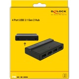 DeLOCK Hub externe USB 3.2 Gen 2 4 ports 10Gbps, Hub USB Noir