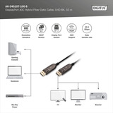 Digitus Câble à fibre optique hybride DisplayPort AOC, UHD 8K Noir