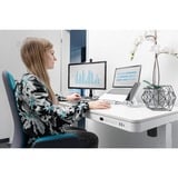 Digitus Table réglable électriquement avec station de recharge USB et tiroir Blanc