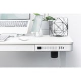 Digitus Table réglable électriquement avec station de recharge USB et tiroir Blanc