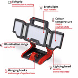 EINHELL Lampe professionnelle à batterie TP-CL 18/3000 Li - Solo, 18 volts, Projecteur de chantier Rouge