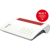 FRITZ! FRITZ!Box 6670, Routeur Blanc/Rouge, Box 6670, Wi-Fi 7 (802.11be), Bi-bande (2,4 GHz / 5 GHz), Ethernet/LAN, Blanc, Routeur