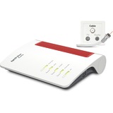 FRITZ! FRITZ!Box 6670, Routeur Blanc/Rouge, Box 6670, Wi-Fi 7 (802.11be), Bi-bande (2,4 GHz / 5 GHz), Ethernet/LAN, Blanc, Routeur