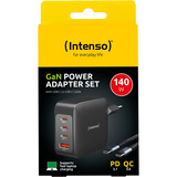 Intenso Adaptateur secteur GaN + câble chargeur Noir, 3x USB-C, 1x USB-A