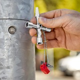 KNIPEX Clé universelle Profi-Key, Clés mixtes à cliquet pour systèmes standards de fermeture