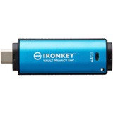 Kingston IronKey Vault Privacy 50 64 Go, Clé USB Bleu clair/Noir