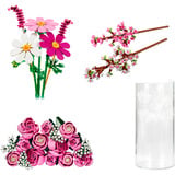 LEGO Bouquet de fleurs roses Botanicals (avec vase), Jouets de construction 
