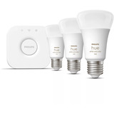 Philips Hue White & Color Ambiance Starter-Set : E27 Lampe Intelligente A60 Pack de Trois, Lampe à LED 