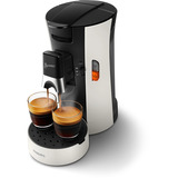 Philips Senseo CSA230/01 machine à café Entièrement automatique Cafetière 0,9 L, Padmaschine Blanc/Noir, Cafetière, 0,9 L, Dosette de café, 1450 W, Noir, Blanc