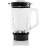 Princess 212091 Blender Inox 1000 Acier inoxydable brossé/Noir, Mixeur de cuisine, Fonction d'impulsion, Pileur de glace, 1 m, 1000 W, Acier