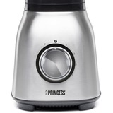 Princess 212091 Blender Inox 1000 Acier inoxydable brossé/Noir, Mixeur de cuisine, Fonction d'impulsion, Pileur de glace, 1 m, 1000 W, Acier