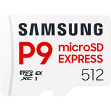 Samsung P9 Express 512 Go microSDXC Express, Carte mémoire Blanc, UHS-I U3, V30