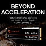 Seagate FireCuda 520 500 Go SSD PCIe 4.0 x4, NVMe 1.4, M.2 2280