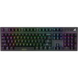 Sharkoon SKILLER SGK20 RGB clavier gaming mécanique Noir, Layout US (QWERTY), Huano Brown, 100%