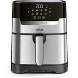 Tefal Easy Fry & Grill EY505D15 friteuse Unique 4,2 L Autonome 1550 W Friteuse d’air chaud Acier inoxydable, Friteuse à air chaud Acier inoxydable/Noir, Friteuse d’air chaud, 4,2 L, 80 °C, 200 °C, 6 personne(s), 60 min