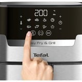 Tefal Easy Fry & Grill EY505D15 friteuse Unique 4,2 L Autonome 1550 W Friteuse d’air chaud Acier inoxydable, Friteuse à air chaud Acier inoxydable/Noir, Friteuse d’air chaud, 4,2 L, 80 °C, 200 °C, 6 personne(s), 60 min