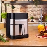Tefal Easy Fry & Grill EY505D Unique 4,2 L Autonome 1550 W Friteuse d’air chaud Acier inoxydable, Friteuse à air chaud Acier inoxydable/Noir, Friteuse d’air chaud, 4,2 L, 80 °C, 200 °C, 6 personne(s), 60 min