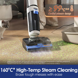 Tineco FLOOR ONE S6 Stretch Steam Plus, Aspirateur sec/humide Blanc