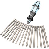 Wera Kompakt 60 embout de tournevis 16 pièce(s), Clés mixtes à cliquet Noir/Bleu, 16 pièce(s), Torx, Boîte