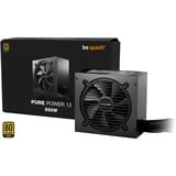 be quiet! Pure Power 12 alimentation 550 watt Noir, 2x PCIe, 80 Plus Gold, 550 W, 100 - 240 V, 600 W, 50/60 Hz, 10 A, 5 A