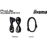 iiyama ProLite XUB2491H-B1 écran plat de PC 60,5 cm (23.8") 1920 x 1080 pixels Full HD LED Noir Moniteur  Noir (Mat), 60,5 cm (23.8"), 1920 x 1080 pixels, Full HD, LED, 0,5 ms, Noir