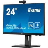 iiyama Prolite XUB2490HSUC-B5 23.8" Moniteur Noir, Webcam, VGA, HDMI, DisplayPort, USB, Audio