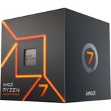 AMD Ryzen 7 7700, 3,8 GHz (5,3 GHz Turbo Boost) socket AM5 processeur Unlocked, Wraith Prism, Boxed, processeur en boîte