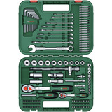 Bosch Coffret d'outils avancé, 132 pièces, Clés mixtes à cliquet Vert