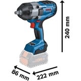 Bosch GDS 18V-1000 Professional, Visseuse à choc Bleu/Noir, 268 mm, 292 mm, 102 mm