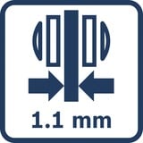 Bosch GKE 18V-40 Professional Noir, Bleu, Rouge, Scie à chaîne Bleu, 1,1 mm, 12,4 m/s, 76,2 / 8 mm (3 / 8"), Noir, Bleu, Rouge, Batterie, 18 V