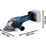 Bosch Meuleuse d'angle PRO sans fil BITURBO GWS 18V-15 P Professional solo, Ø 125mm Bleu/Noir