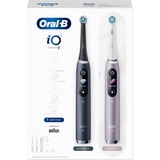 Braun iO 9 Adulte Brosse à dents rotative Noir, Rose, Brosse a dents electrique Noir/rosé, Adulte, Brosse à dents rotative, Soin quotidien, Soins des gencives, Intense, Sensible, Super sensitive, Tongue care, Blanchiment, Noir, Rose, 2 min, Black Lava, Rose Quartz