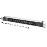 Digitus Barre d'alimentation 19" PDU avec profilé en aluminium, 12 prises C13 Noir/en aluminium