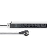 Digitus Barre d'alimentation 19" PDU avec profilé en aluminium, 12 prises C13 Noir/en aluminium