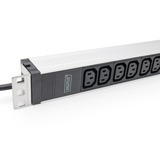Digitus Barre d'alimentation 19" PDU avec profilé en aluminium, 12 prises C13, Multiprise Noir/en aluminium