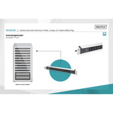 Digitus Barre d'alimentation 19" PDU avec profilé en aluminium, 12 prises C13, Multiprise Noir/en aluminium