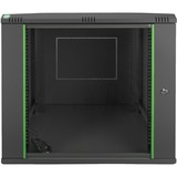 Digitus Boîtier mural de série Dynamic Basic -600 x 450 mm (lxp), Armoire informatique Noir, Rack monté sur le mur, 12U, 60 kg, Verrouillage des touches, 29 kg, Noir