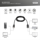 Digitus Câble adaptateur DisplayPort > HDMI 4K Noir