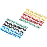 Digitus Clips de couleur pour câbles de raccordement - Mixte (20 pièces chacun), Serre-câble Multicolore