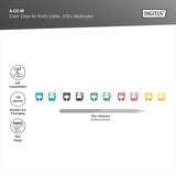 Digitus Clips de couleur pour câbles de raccordement - Mixte (20 pièces chacun), Serre-câble Multicolore