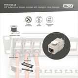 Digitus Module Keystone Cat.6a, blindé, Module de Keystone Argent