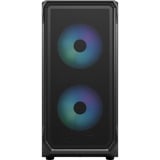 Fractal Design Focus 2 RGB TG Clear Tint boîtier midi tower Noir | 2x USB-A | RGB | Window