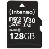 Intenso microSDXC 128GB Class 10 UHS-I Professional - Extended Capacity SD (MicroSDHC) 128 Go Classe 10, Carte mémoire Noir, 128 Go, MicroSDXC, Classe 10, UHS-I, 100 Mo/s, 45 Mo/s